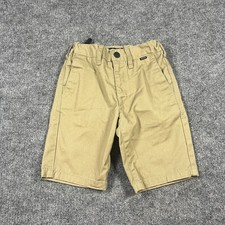 Hurley Harold Chino Shorts Boys 10 Khaki Flat Front Slash Pockets Streetwear