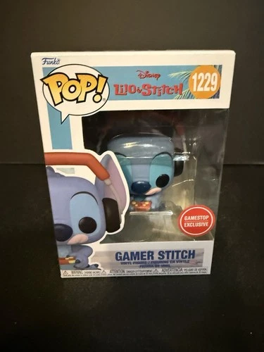 FUNKO POP ! GAMER STITCH 1229 GAMESTOP EXCLUSIVE LILO & STITCH N01