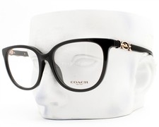 Coach Eyeglasses HC 6260U 5002 Glasses Gloss Black Rose Gold Logo 54mm with Case