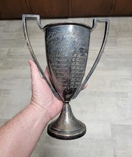 SilverPlate Football Squad Trophy Cup Presented To Coach Allen 1919 w/ players