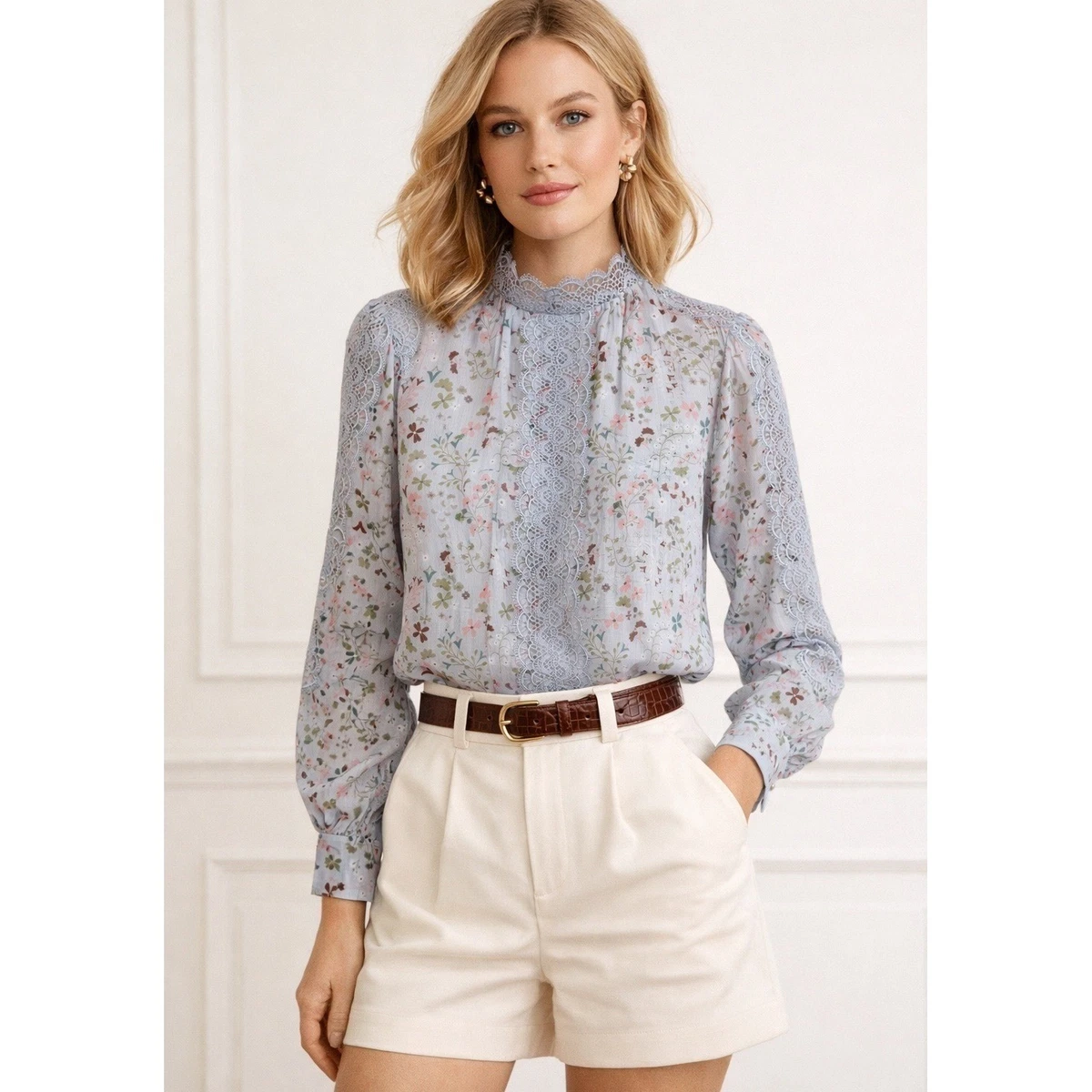 【美品】Ted Bakerフローラルプリント レーストリム ブラウス Ted Baker Lace Tops for Women for sale | eBay