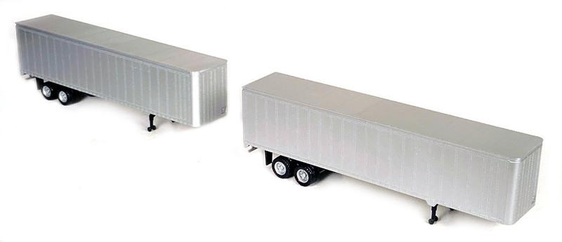 HO 1:87 CON-COR 8200 --- UNDECORATED 45-FOOT VAN TRAILERS (LOT OF 2)