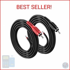 RCA to Speaker Wire Adapter, 18AWG 2 Pack 3ft RCA Male Plug to Bare Cable Open E