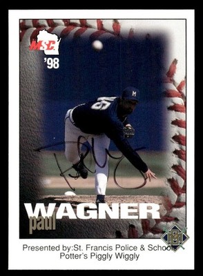 1998 St. Francis PD Baseball #46 Paul Wagner Signed Autograph (no COA)