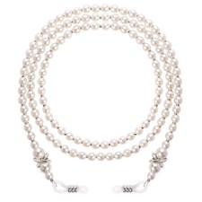 Glasses Chain, Pearl Eyeglass Beaded 75cm 29.53 inches , White 1 Pc