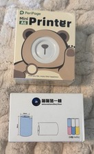 NEW PeriPage A6 Mini Bluetooth Thermal Printer Bear  6 Paper Rolls Bundle