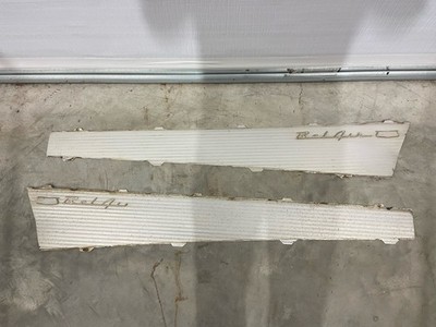 1957 Chevrolet Belair quarter panel aluminum side trim inserts OEM LOT OF 2