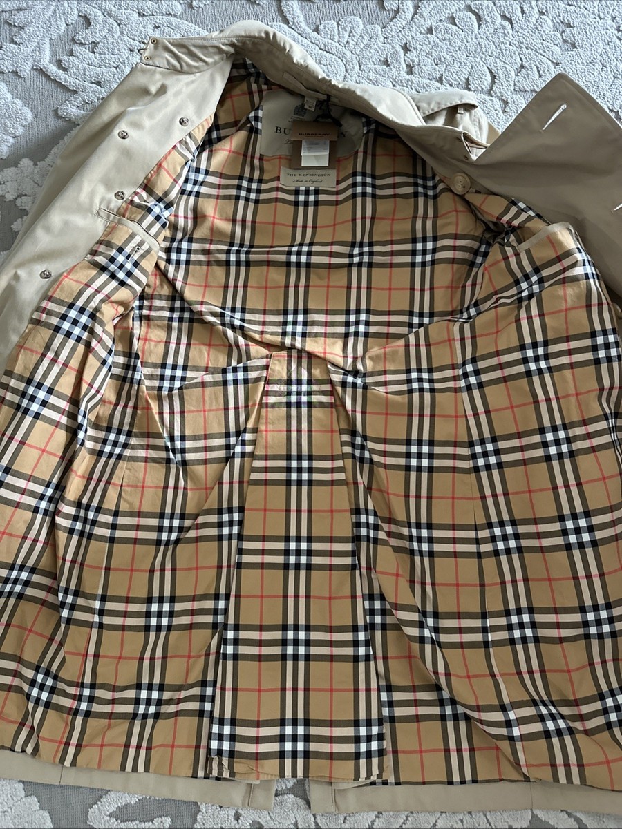 Authentic NEW BURBERRY Men Honey Camel Check KENSINGTON Mid