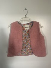Mini Boden Pink Sherpa Vest Girls 9-10 Years
