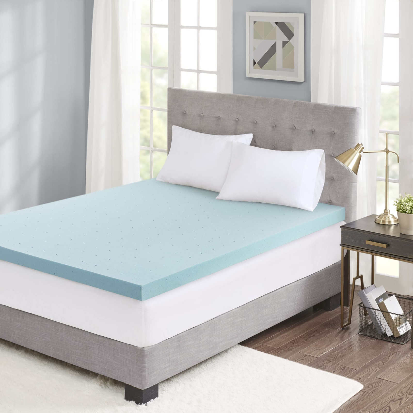 Gel-Infused Memory Foam Mattress Topper for Luxurious All-Season Comfort
