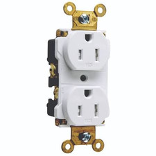Legrand Pass & Seymour TR15-W 15A Tamper-Resistant Receptacle