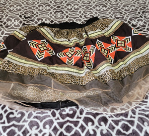 Vintage Seminole Native American Handmade PatchWork Skirt animal beautiful NR
