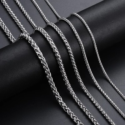 Stainless Steel Women Men Rope Chains, Necklaces Keel Link Chain 2.5/3/4/5/6mm