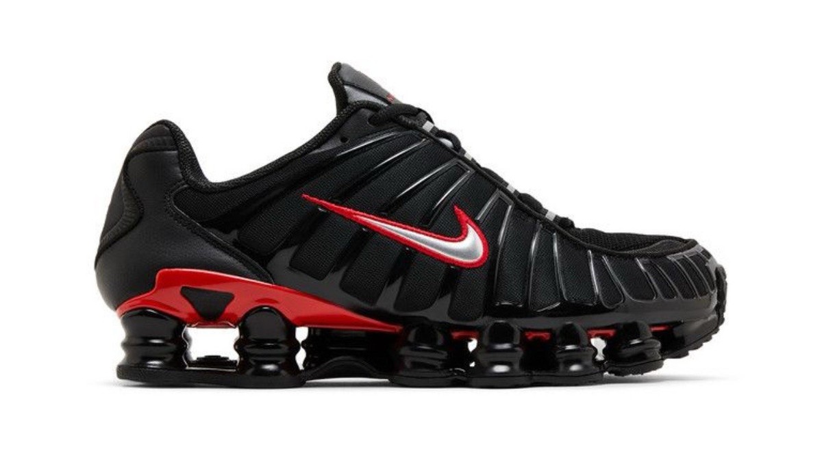 Size 13 - Nike Shox TL Black University Red for sale online | eBay