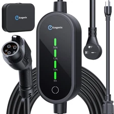 Portable Level 1/2 EV Charger 16A 21FT J1772 Plug Fast Charging Cable 110V-240V