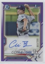 2021 Bowman Chrome Prospects Purple Refractor /250 Hyun-il Choi #CPA-HC Auto sc8