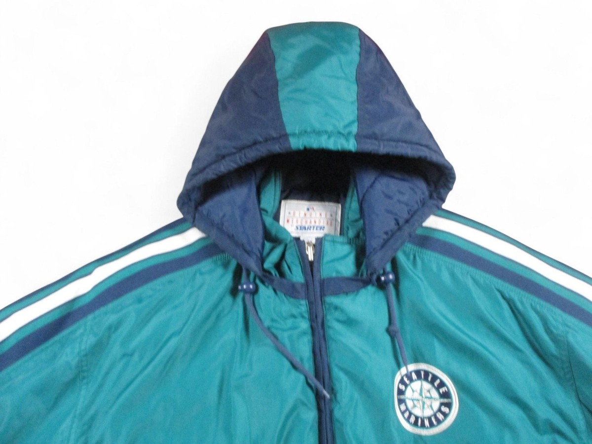 Vintage Starter Seattle Mariners Jacket Mens XL Teal Navy MLB