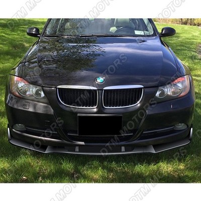 For 2006-2008 BMW E90 E91 3-Series H-Style Painted Black Front Bumper Body Lip