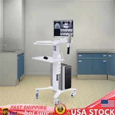 Adjustable Height Rolling Desk Computer Cart Mobile PC Laptop Workstation Table