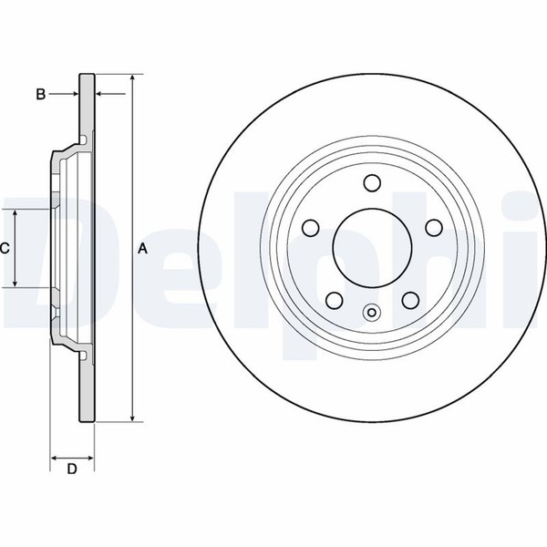 2X Delphi Bremsscheibe BG4800C FüR A5 Audi A4 A7 B9 A6 C8 8W2 Q5 F53 8W5 F5A F5F-image