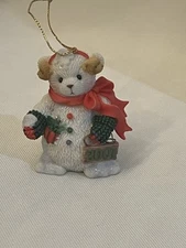 Ornament 2001 Cherished Teddies SNOWBEAR CHRISTMAS FIGURINE 865044 NEW ORNAMENT