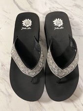 Yellow Box Womens Sarinah Clear Rhinestone Bling Sandal Flip Flop Size 9