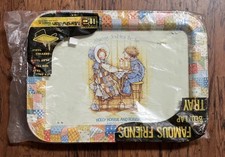 Vintage Holly Hobbie TV Tray, Robbie 1979 Lap Metal Tin Folding Legs NEW Marsh