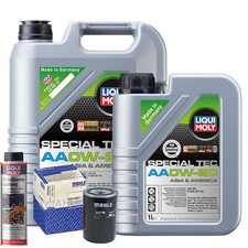 Motoröl 0W20 LIQUI MOLY Special Tec Aa 6L+MAHLE Ölfilter +Ölschlammspülung