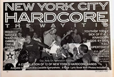 NEW YORK CITY HARDCORE~1988 ALBUM PROMO~PRINT AD CLIPPING~NAUSEA/SICK OF IT ALL
