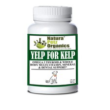 Organic Pet Systems Yelp For Kelp Thyroid Omega Supplement for Dogs, 150 caps