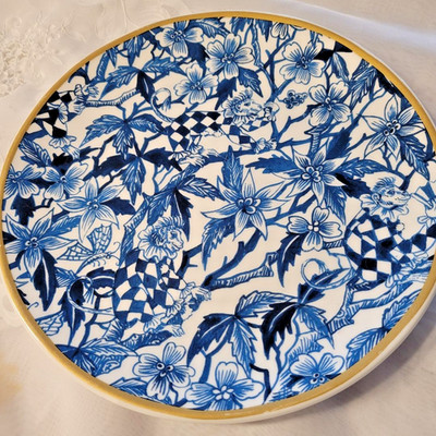 Rare Maxwell+ Williams plate Monkey pattern Mantra by Greg Irvine 8 1/4'' round