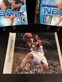 2- 1999/2000 NBA 2K Sega Dreamcast Instruction Manuals W/case art.