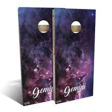 Cornhole Boards Set Skip's Garage Gemini Style Custom Colors Backyard