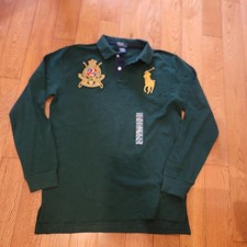 NWT Polo Ralph Lauren Boy School Long Sleeve Mesh Shirt Big Pony Crest XL 18-20