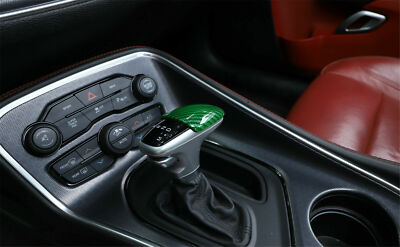 Green Gear Shift Knob Decor Cover Trim For 2015+ Dodge Challenger & Charger – 3-Piece Set 5 thumbnail image