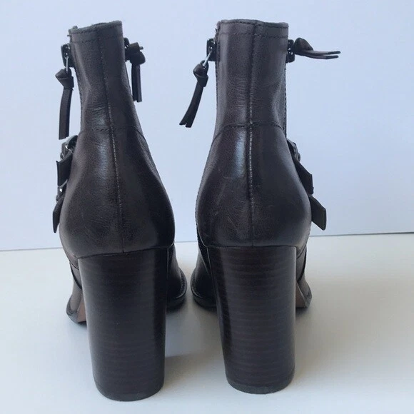 G.I.LI. Botín de cuero para mujer 'Addison' 9M marrón Foto 3 de 4