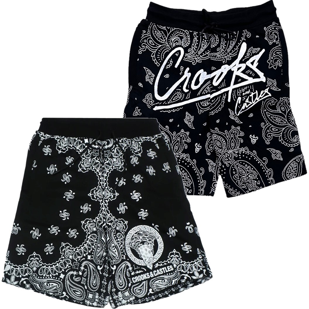 Crooks & Castles Men's Bandana Core Medusa French Terry