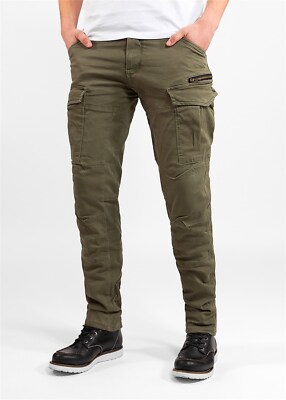 Motorrad Jeans John Doe Cargo Stroker Lang Farbe: Olive Gr: W36/L34