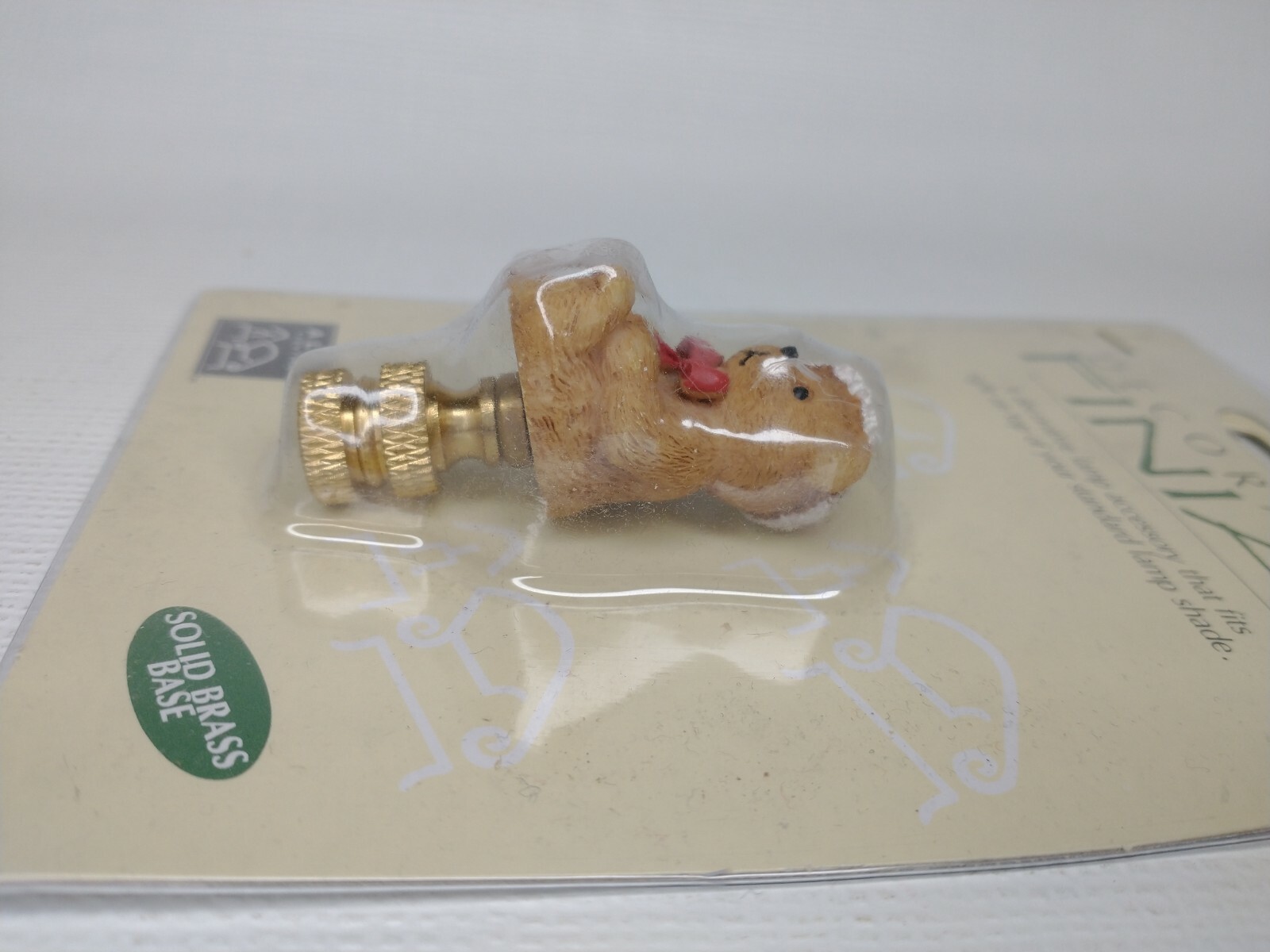 Alsy Lighting Lamp Finial Solid Brass Base Teddy Bear Santa