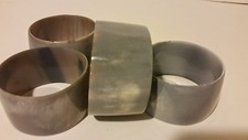 Gorgeous 100 Buffalo horn designer grey lacquered bangle bracelet