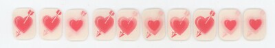 10 Heart with Arrow  5/8 by 1/2 inch Small VARI-VUE Motion Ring Flickers