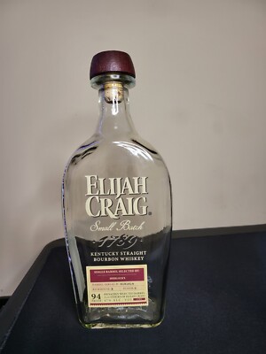Elijah Craig Small Batch 1789 Kentucky Straight Bourbon Whiskey Bottle [Empty]