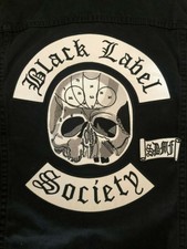 Black Label Society Bls Doom Crew Patch Mens Denim Cut-off Waistcoat Vest Xs-4x