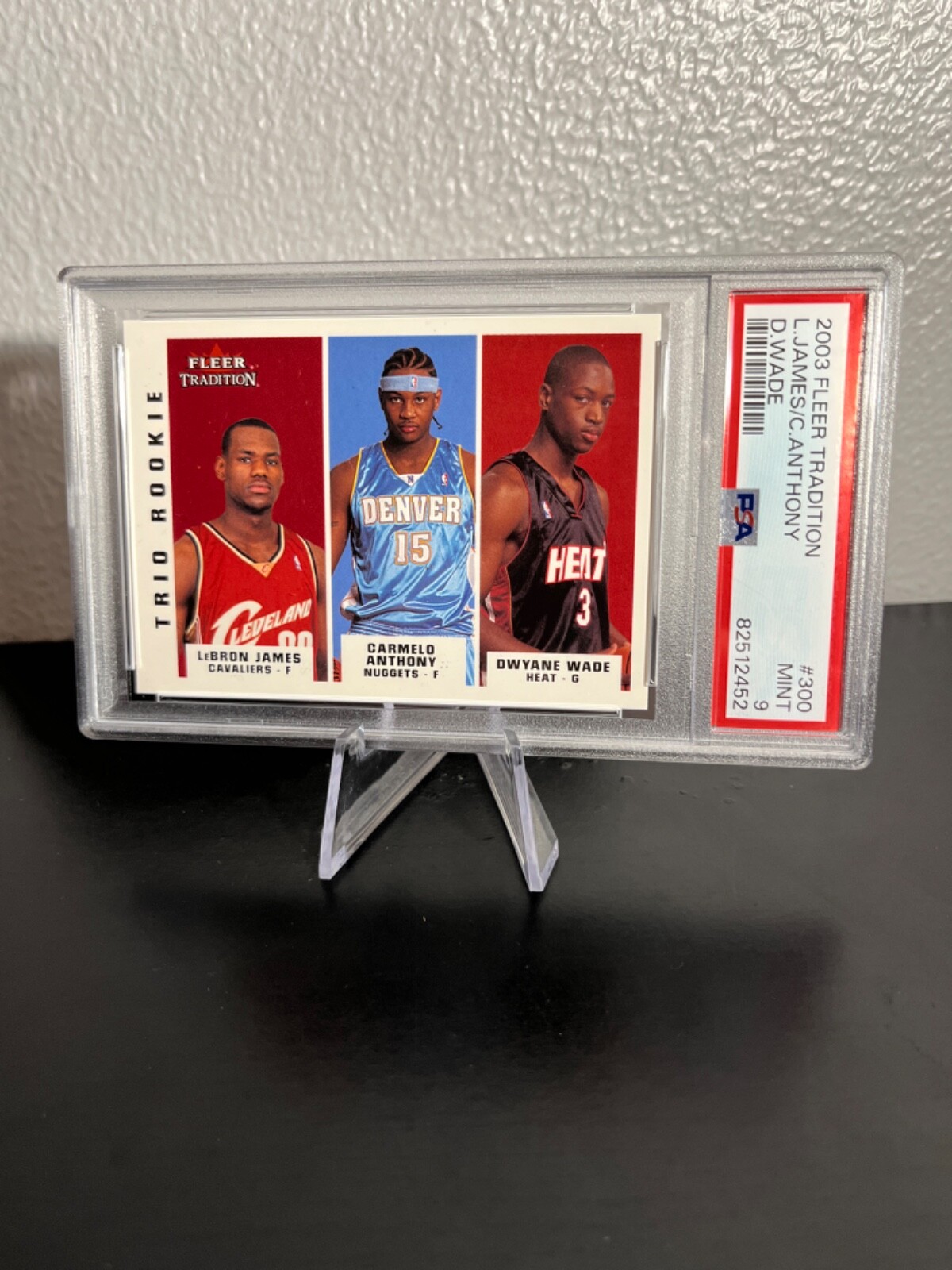 LeBron James 2003 Fleer Tradition #300 Trio Rookie (w/C. Anthony