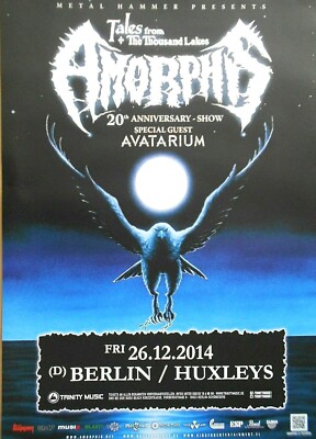 AMORPHIS - AVATARIUM - 2014 BERLIN - orig. Concert Poster - Konzert Plakat - A1