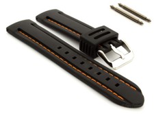 Cinturino Bonetto Cinturini (Italia) In Gomma 22mm Arancione Modello 284 - Sportivo