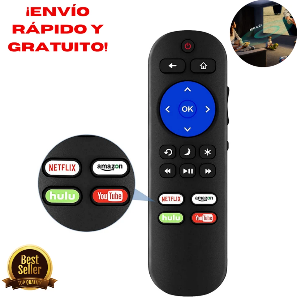 2 PIEZAS Control remoto universal para TV TCL, LG ONN, Sharp Philips, Hisense JVC RC Foto 2 de 4