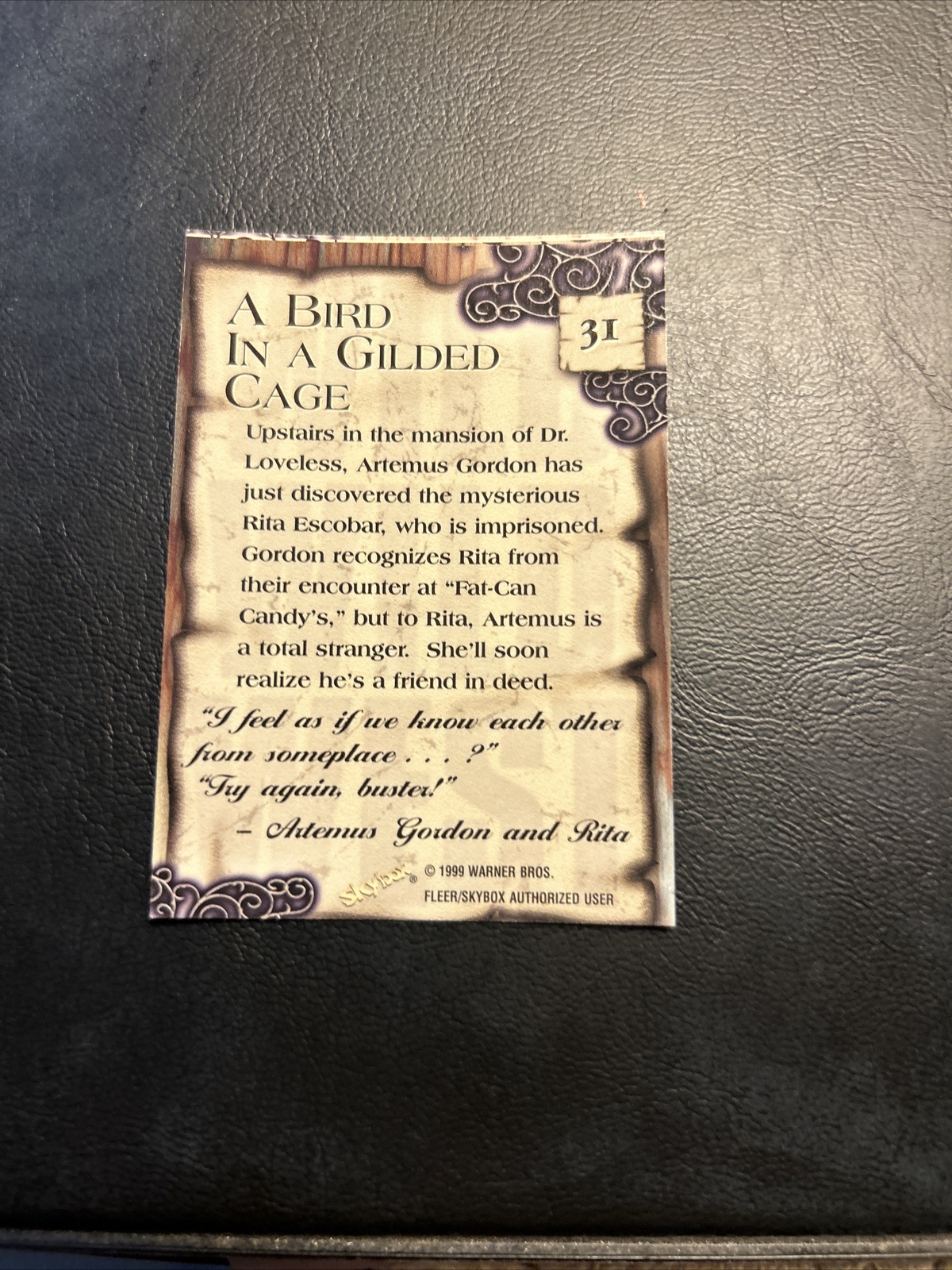 Jb7b 1999 The Wild West Movie Fleer #31 Rita, Escobar Salma, Hayek Gordon - Picture 3 of 3