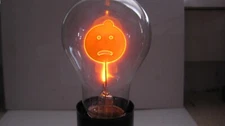 Vintage Aerolux Style Glowlamp Light Bulb Halloween Jack O Lantern