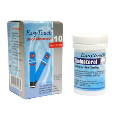 Original New Easy Touch Test Strips For Cholesterol Level Check 10 Test Strips